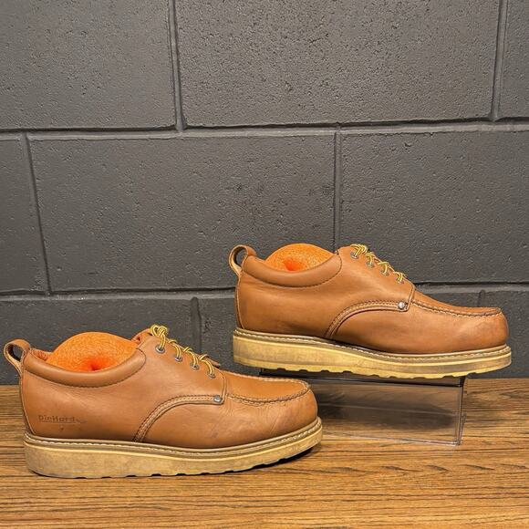 Vintage Sears Die Hard Sure Track Brown Leather Moc Toe Oxfords Men’s 12 D - Picture 2 of 8